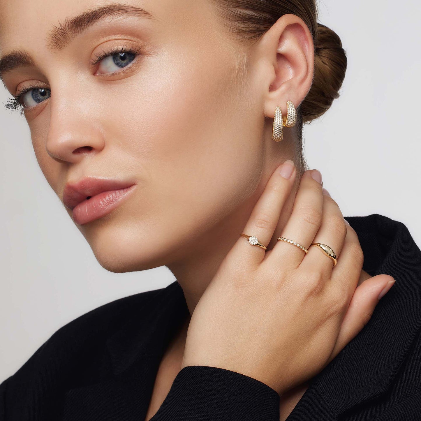Diamond Dome Ring | White Gold 14k
