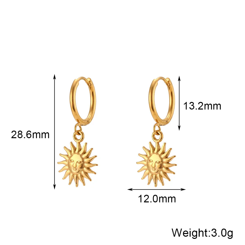 Sun Goddess Earrings - 18k Gold