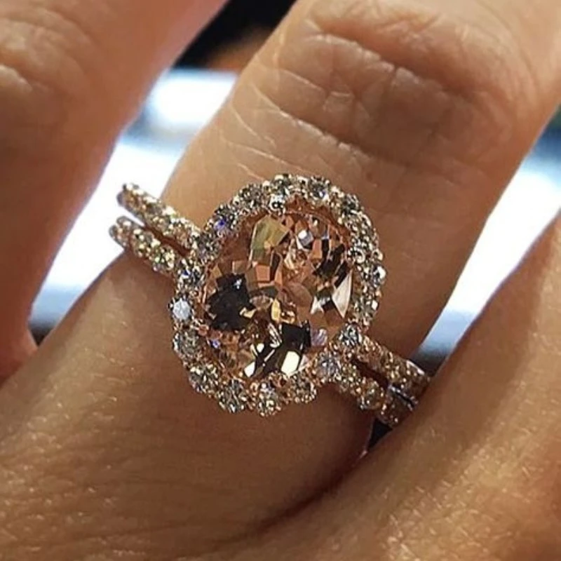 Orange Rounded Glass Ring