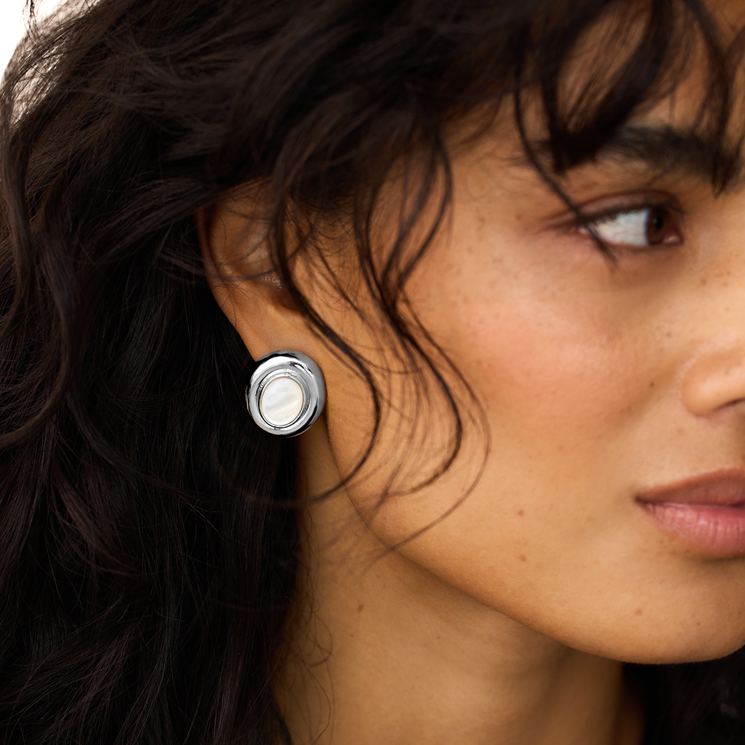 Giselle Pearl Earrings | White Gold 14k