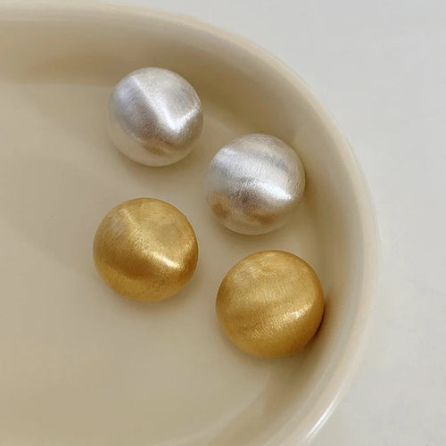 Gold & Silver Rounded Earrings