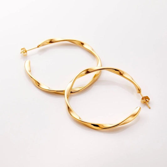 Braided Gold Hoop Earrings