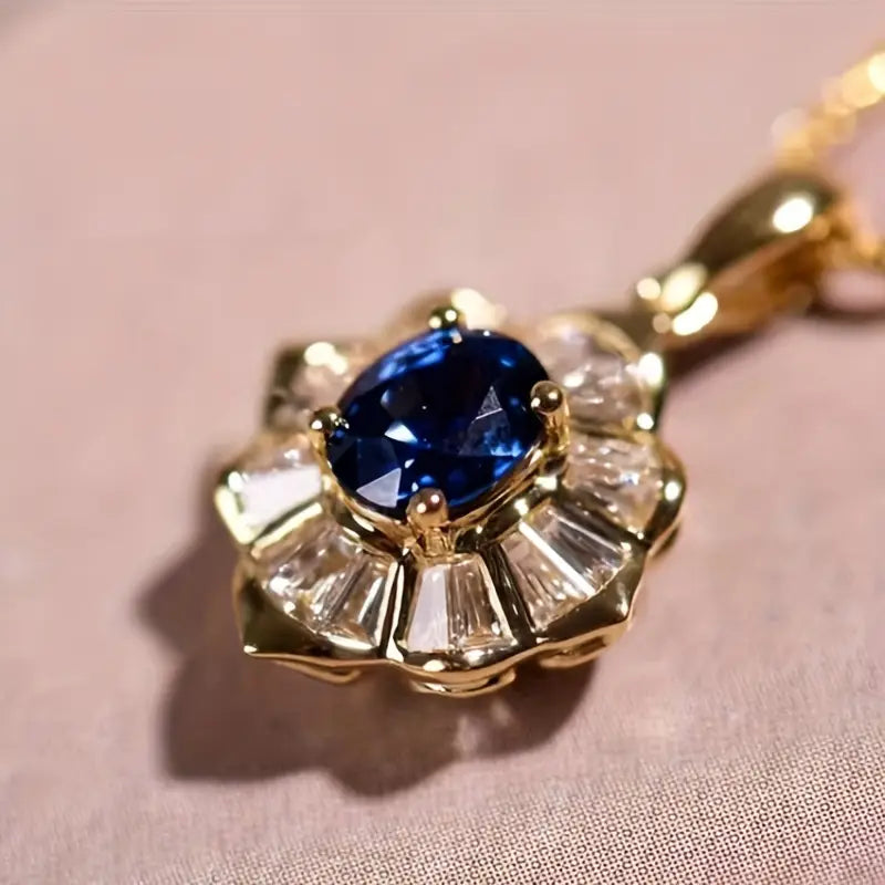 Kavella Noctazure Necklace | Gold 18k
