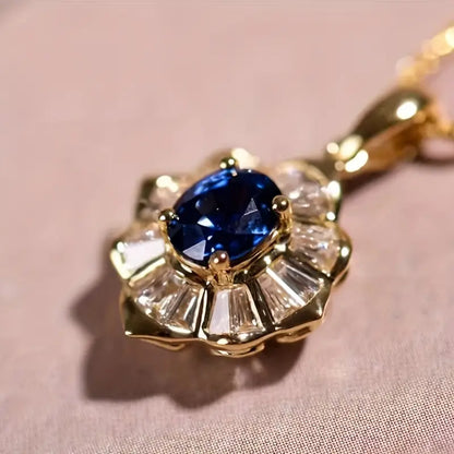 Kavella Noctazure Necklace | Gold 18k