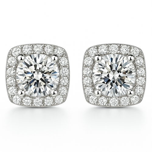 Glacé Glamour Earrings | White gold 16k