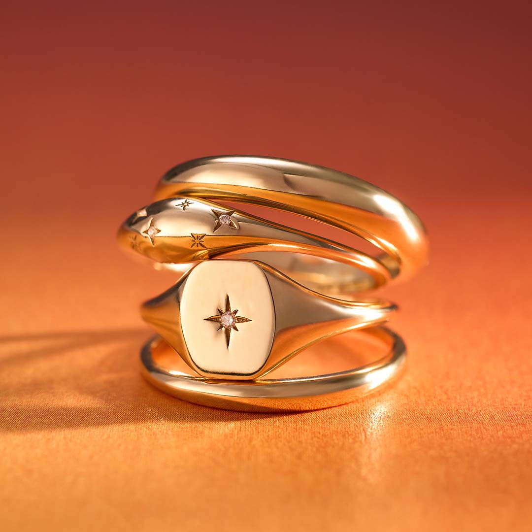 Diamond Dome Ring | White Gold 14k
