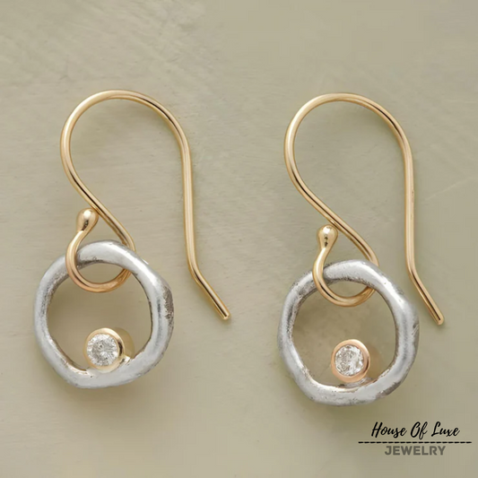 VINTAGE GOLD AND SILVER EARRINGS