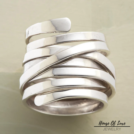VINTAGE LAYER SILVER THICK RING
