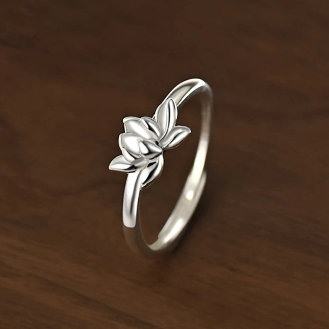 Silver Lotus Ring