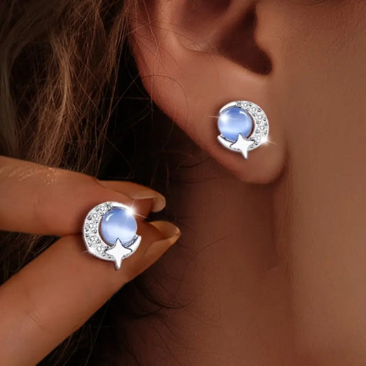 Opal Bright Moon Earrings