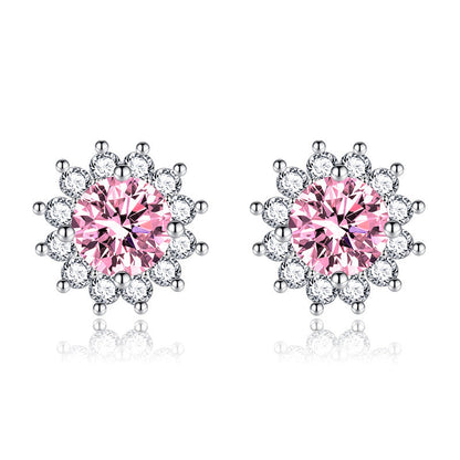 Sunlit Muse Earrings Pink | White Gold 18k