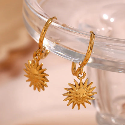 Sun Goddess Earrings - 18k Gold