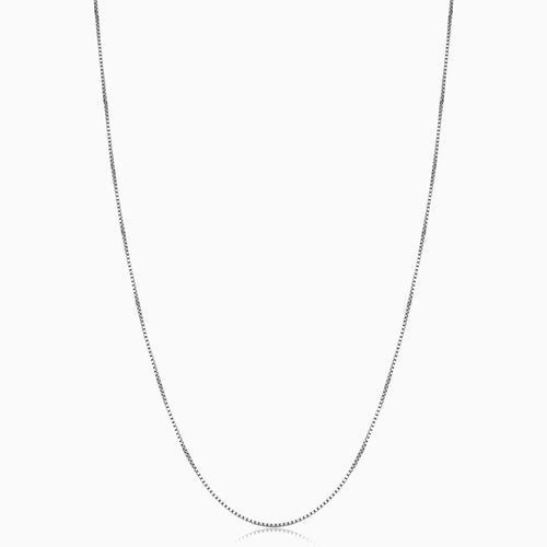 Bodega Box Necklace | White Gold 18k