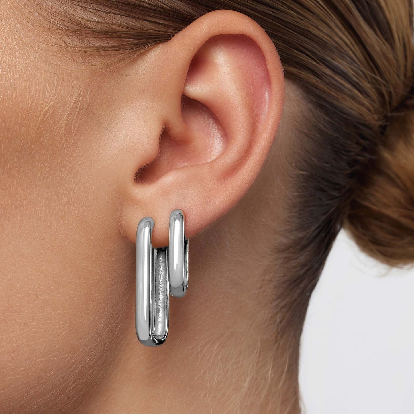 Icon Hoops | White Gold 18k