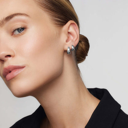 Rue Mini Hoops | White Gold 18k