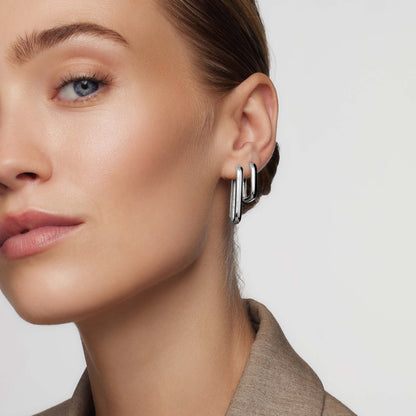 Icon Hoops | White Gold 18k