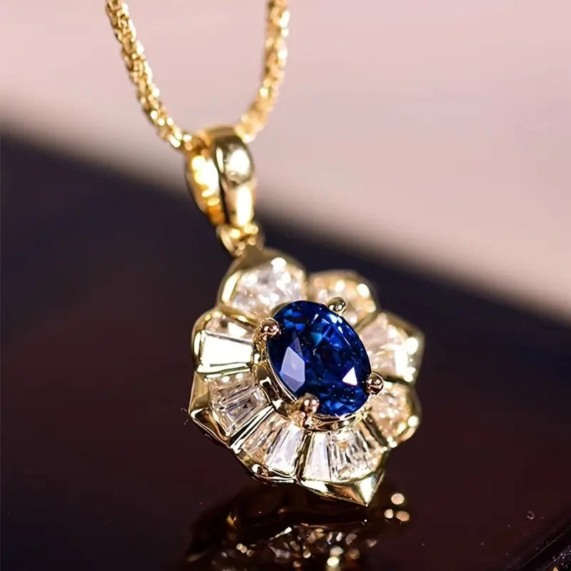 Kavella Noctazure Necklace | Gold 18k