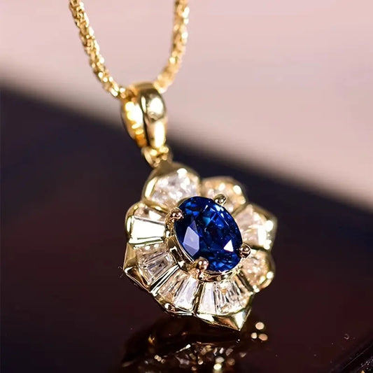 Kavella Noctazure Necklace | Gold 18k