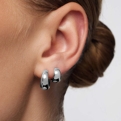 Rue Mini Hoops | White Gold 18k