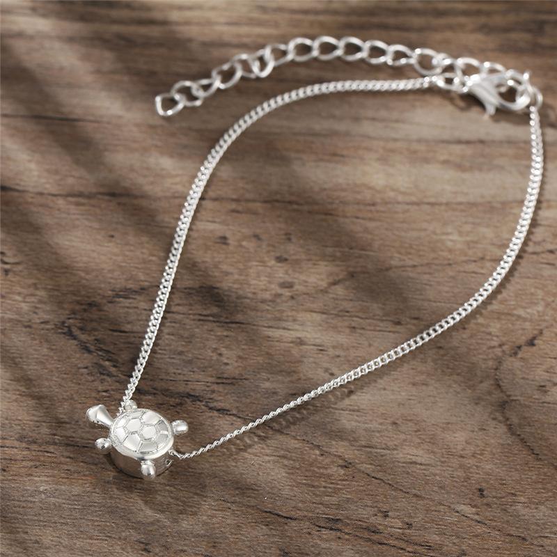 Handmade Silver Turtle Anklet