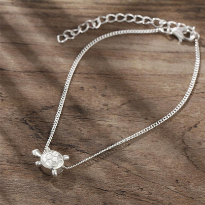 Handmade Silver Turtle Anklet