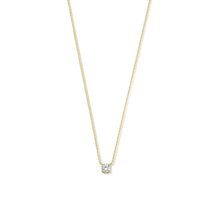 Cléa Moissanite Stone Necklace | White Gold 14k