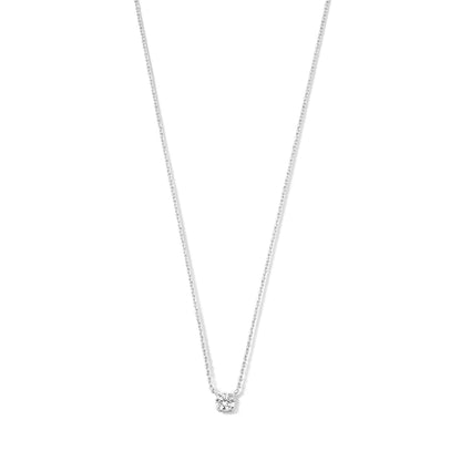 Cléa Moissanite Stone Necklace | White Gold 14k