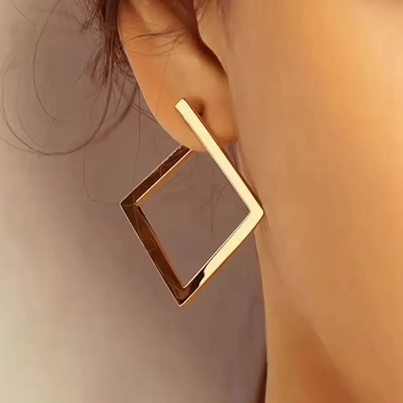 Geometrical Gold Earrings