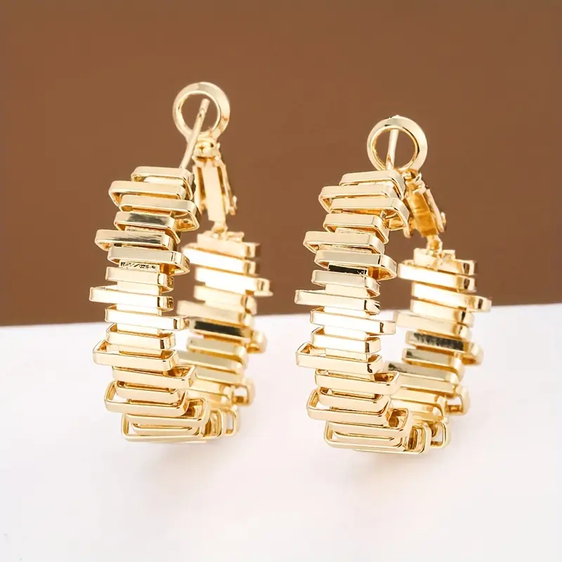 Gold Irregular Hoop Earrings