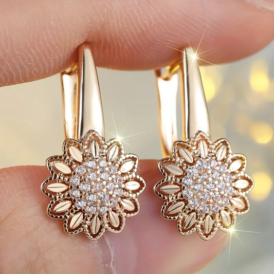 Starlight Flower Gold Earrings