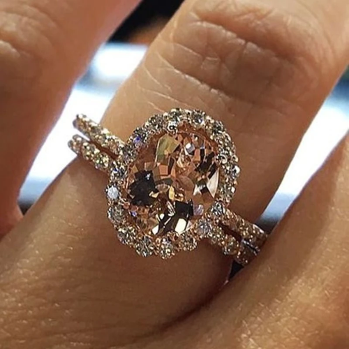 Orange Rounded Glass Ring