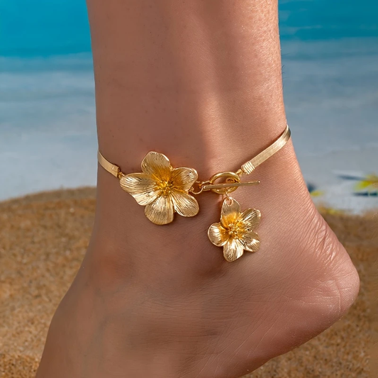Golden Blossom Ankle Bracelet