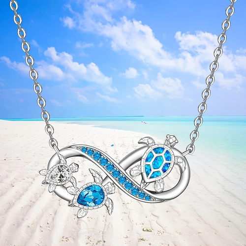 Infinite Turtle Opal Necklace