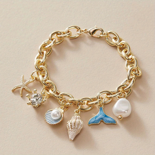 Ocean Shells Golden Bracelets