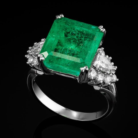 Green Cubic Zirconia Bright Ring