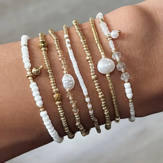 White Stones Bracelet Pack