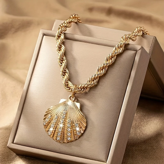 Golden Bright Shell Necklace