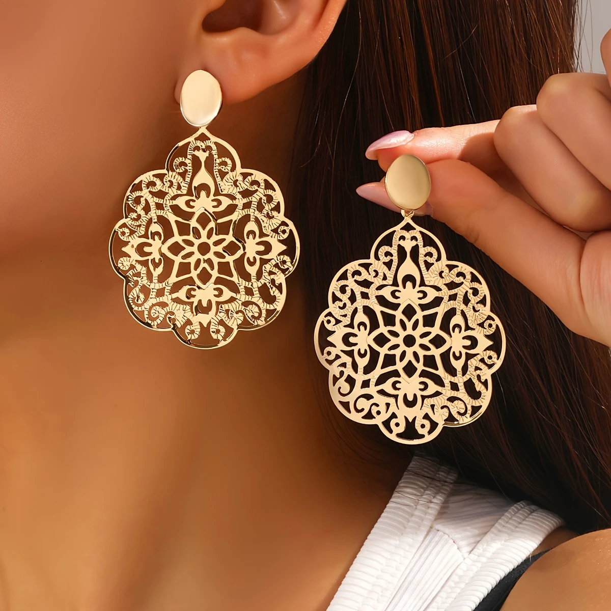 Mandala Gold Earrings