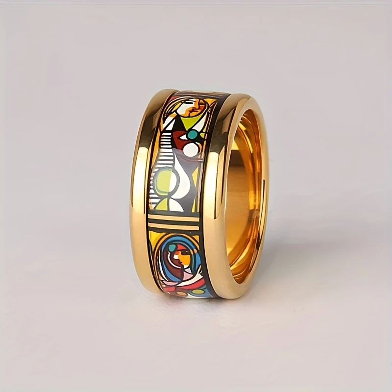 Colorful Enamel Gold Ring
