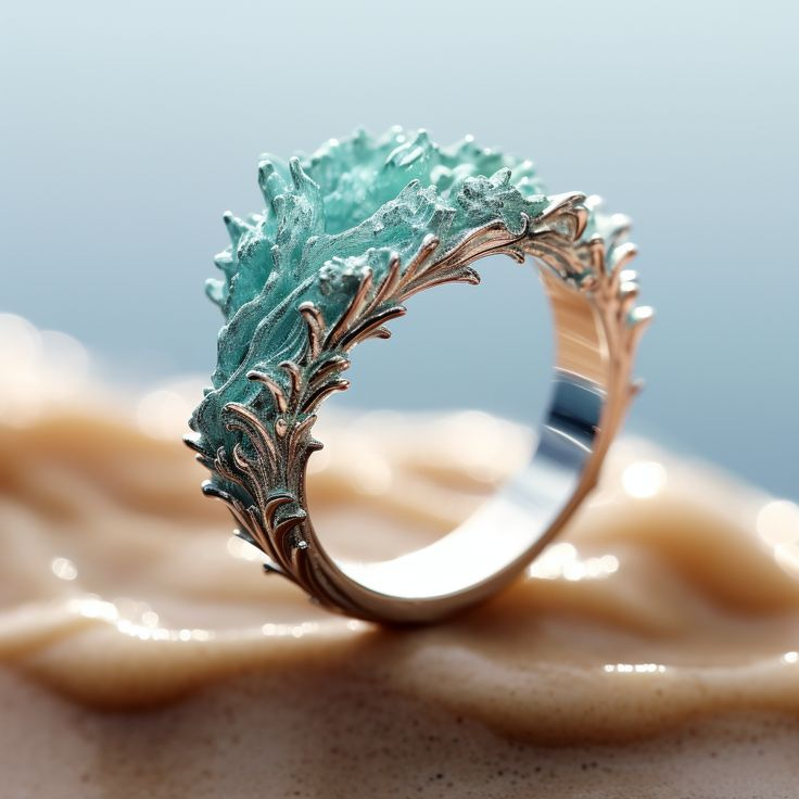 Turquoise Wave Ring