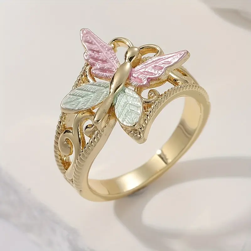 Golden Butterfly Exotic Ring