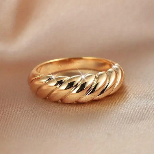 Braided Golden Thick Ring