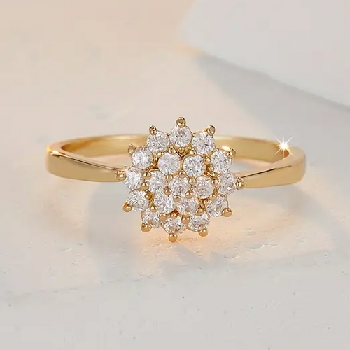 Bright Flower Crystal Ring