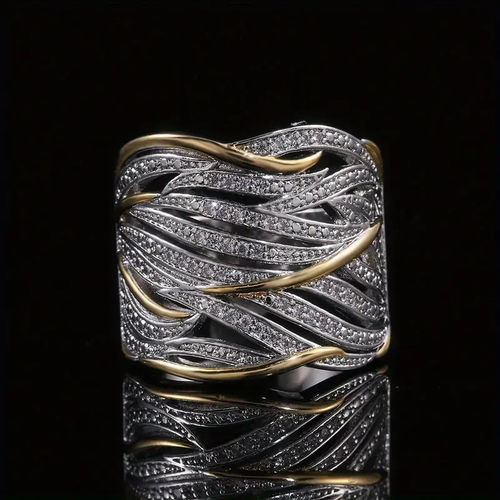 Gold & Silver Bright Band Ring