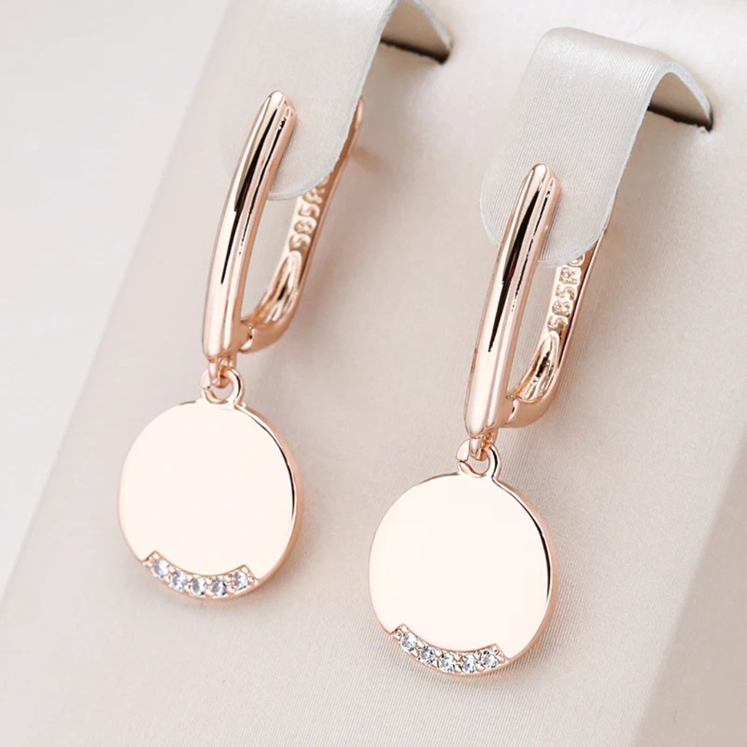 Elegant Rounded Gold Plated Earrings